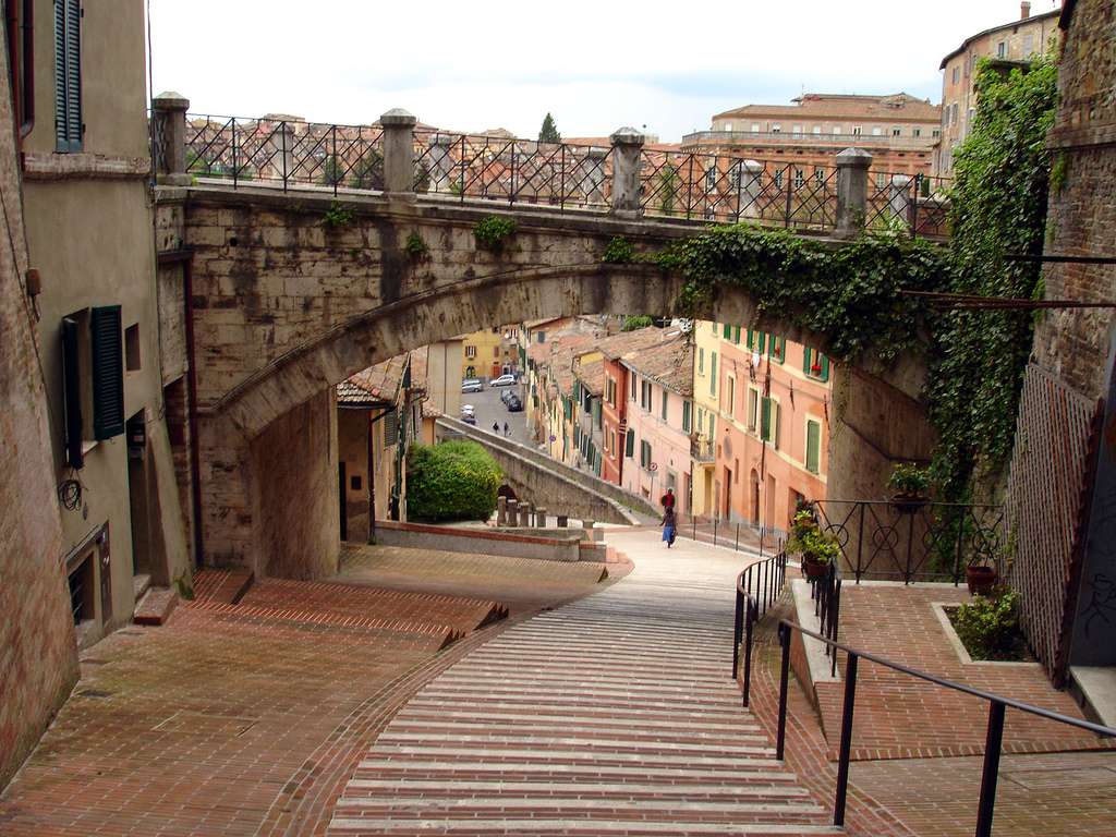 Perugia stairway Italy jigsaw puzzle online