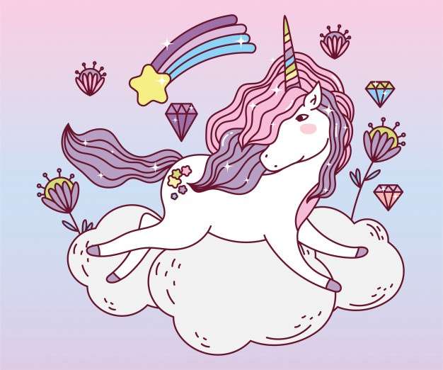 UNICORN IN A GLOSSY FOREST online puzzle