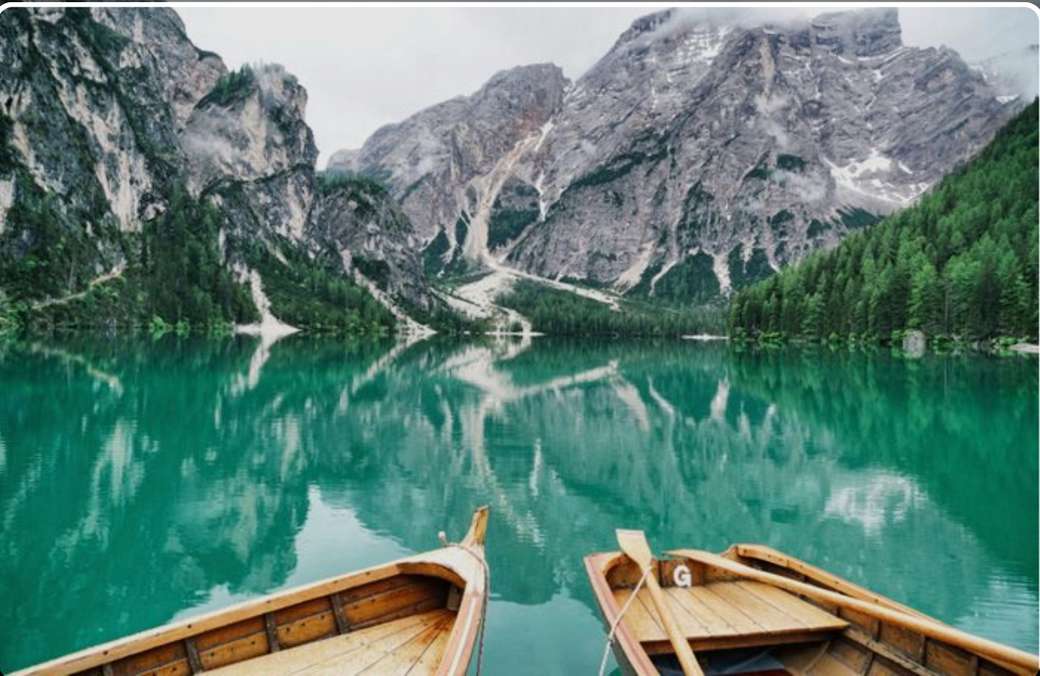 Jezero někde v horách Puzzlespiel online