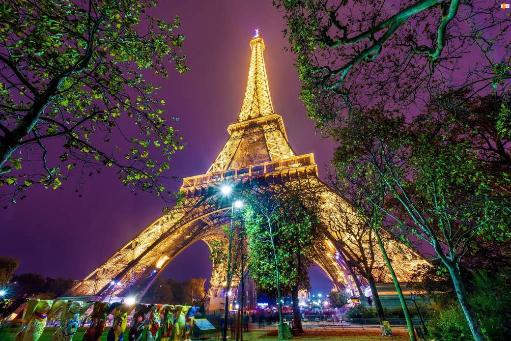 Paris på natten pussel på nätet