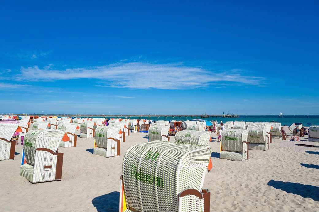 Ostseebad Grömitz strand székek kirakós online