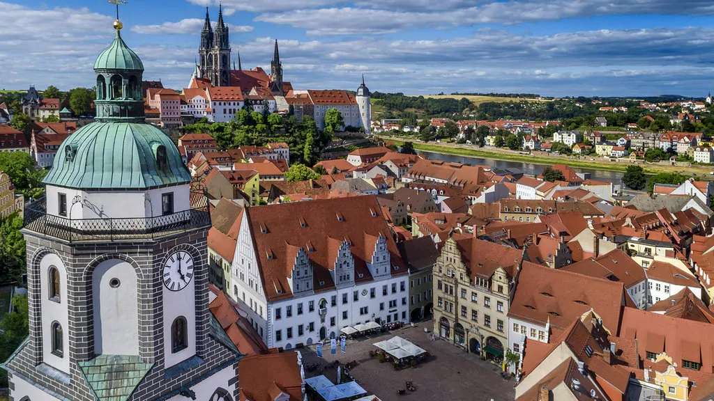 Meissen από ψηλά τη Σαξονία παζλ online