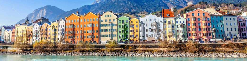 Innsbruck Bunte Häuser Online-Puzzle