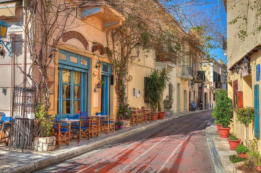 straat in Athene puzzel