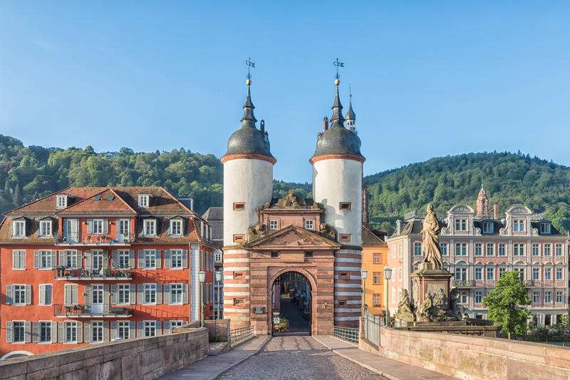 Podul Heidelberg peste Neckar jigsaw puzzle online