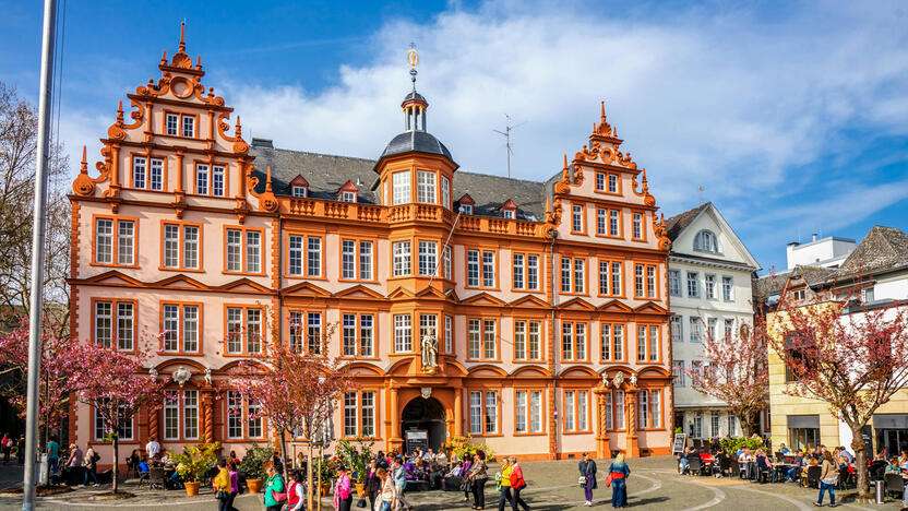 Piața pieței Mainz jigsaw puzzle online