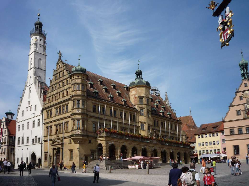 Rothenburg Stadtzentrum Online-Puzzle