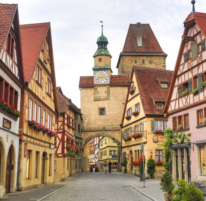 Malebné město Rothenburg skládačky online