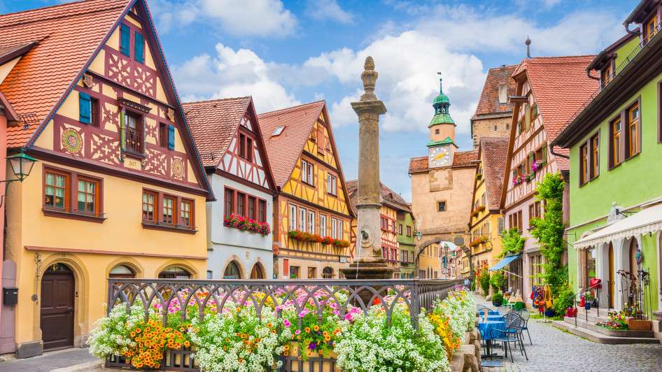 Pitoresca cidade de Rothenburg puzzle online