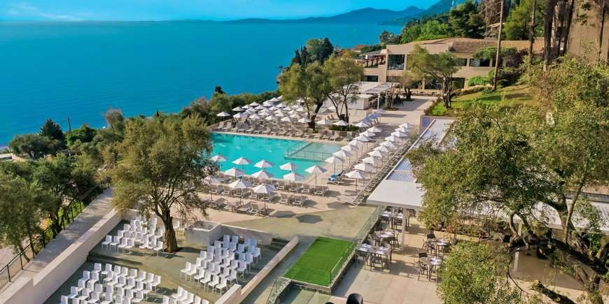 Görögország kilátás az Aeolos Beach Resort Hotelről kirakós online