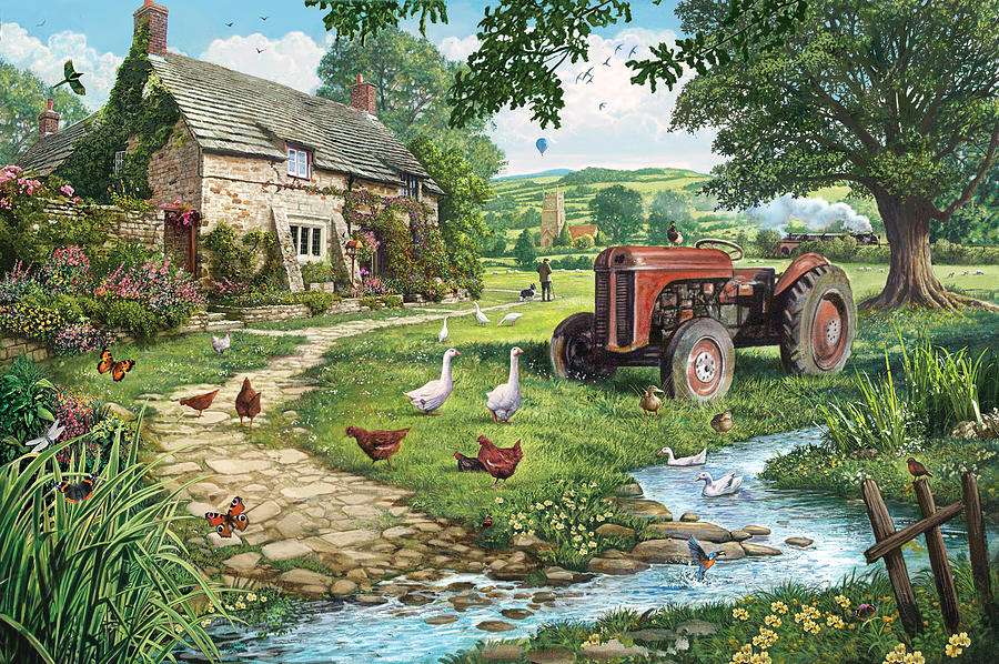Селски пейзаж. онлайн пъзел