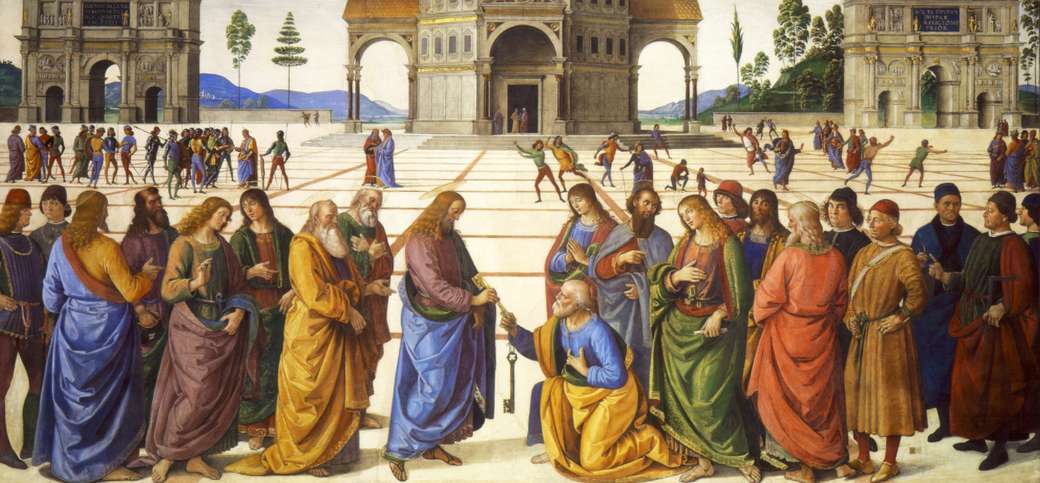 Levering van de sleutels aan San Pietro di Perugino online puzzel
