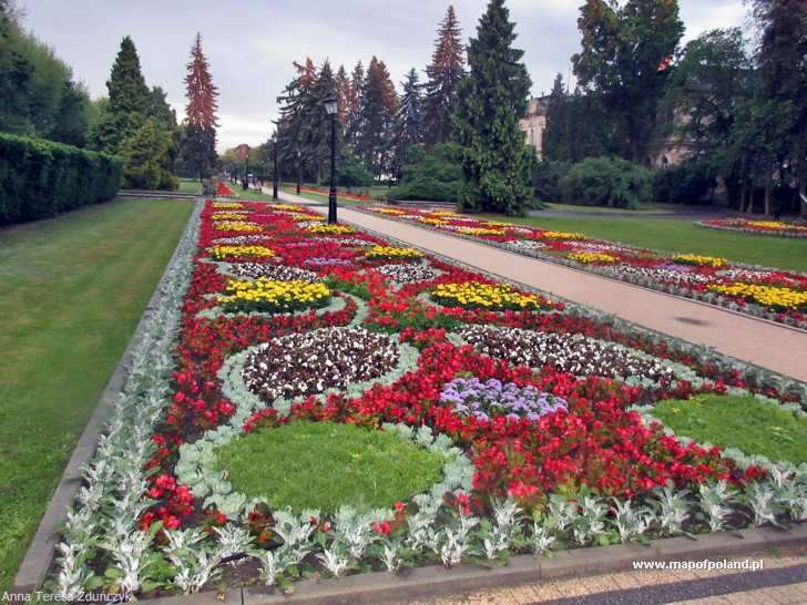a floral carpet in Ciechocinek online puzzle
