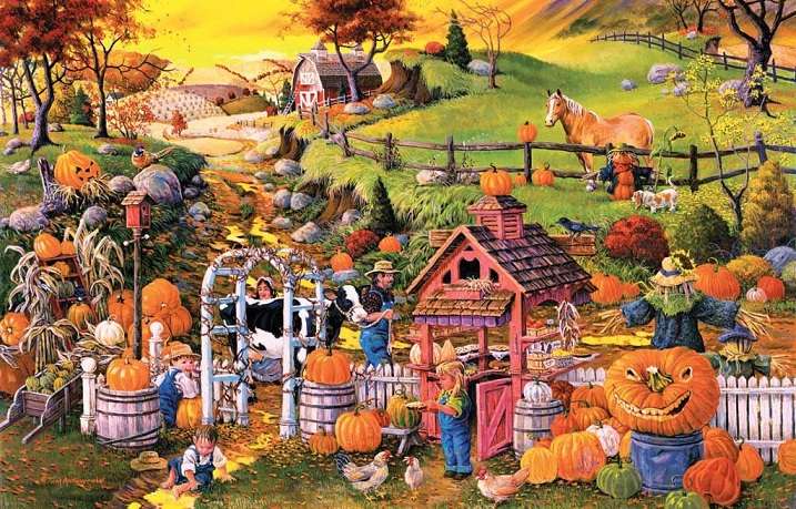 Herfst op het platteland. online puzzel