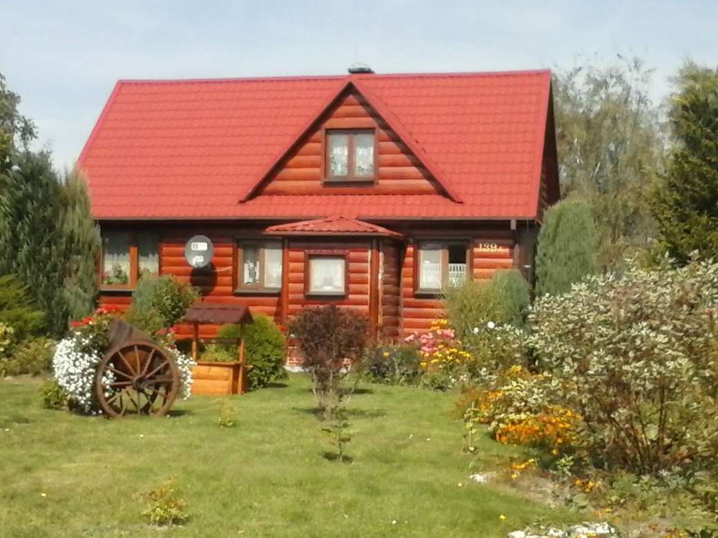 rood huis op het platteland legpuzzel online