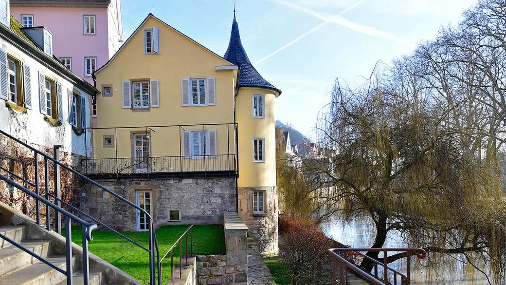 Tübingen am Neckar Hölderlinturm Puzzlespiel online