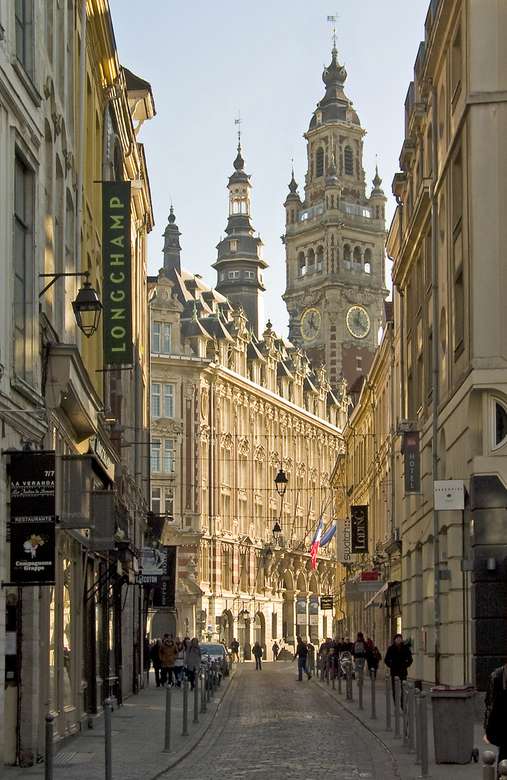 Lille no centro da cidade no norte da França puzzle online