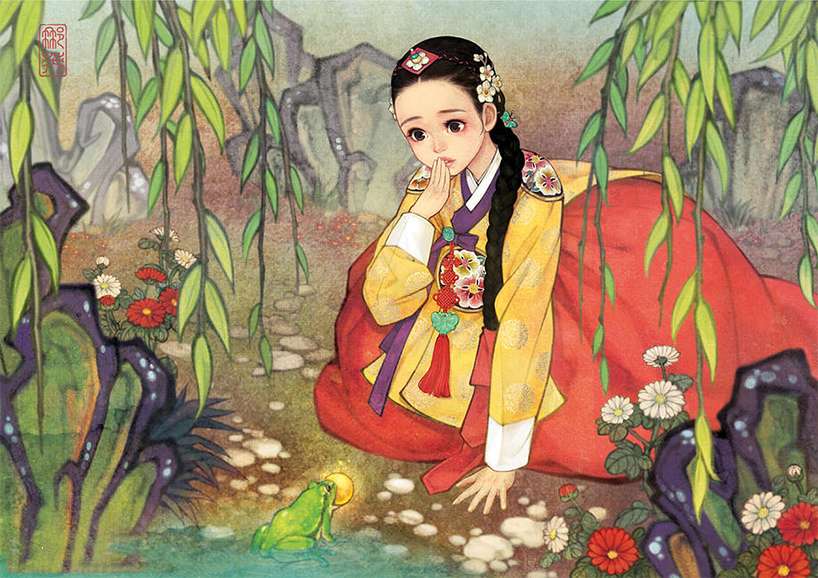 Prince Prince The Frog Prince-Κορεατική Τέχνη-ღ online παζλ