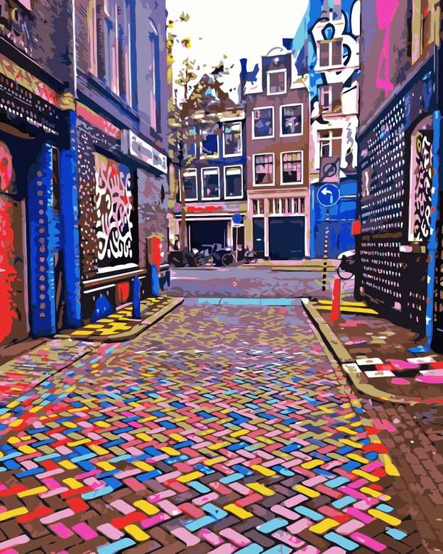 ulice v amsterdamu online puzzle
