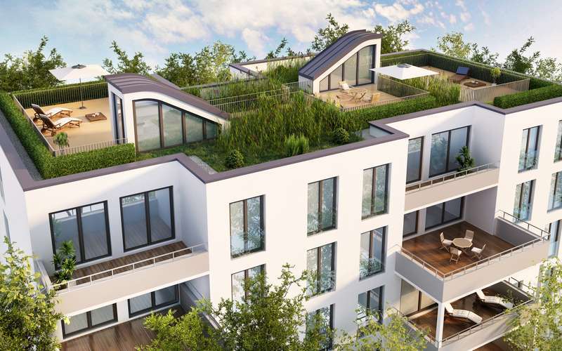зелена тераса на даху пазл онлайн