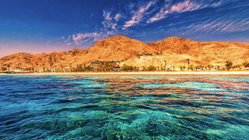 Ville d'Eilat sur la mer Rouge puzzle en ligne