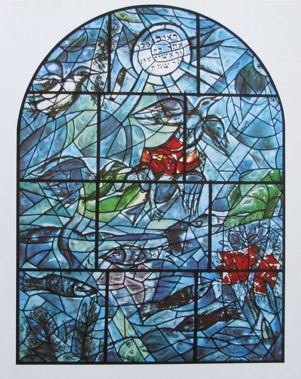 Janela de Chagall do Hospital Hadassah de Jerusalém puzzle online