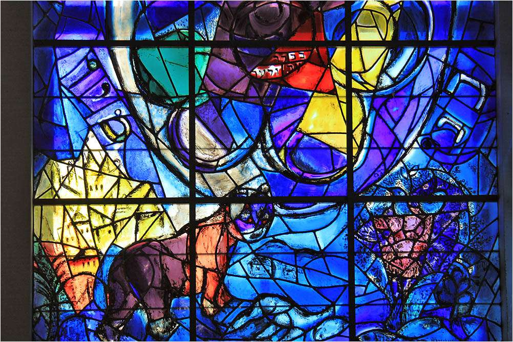 Okno Nemocnice Hadassah Jeruzalém Chagall online puzzle