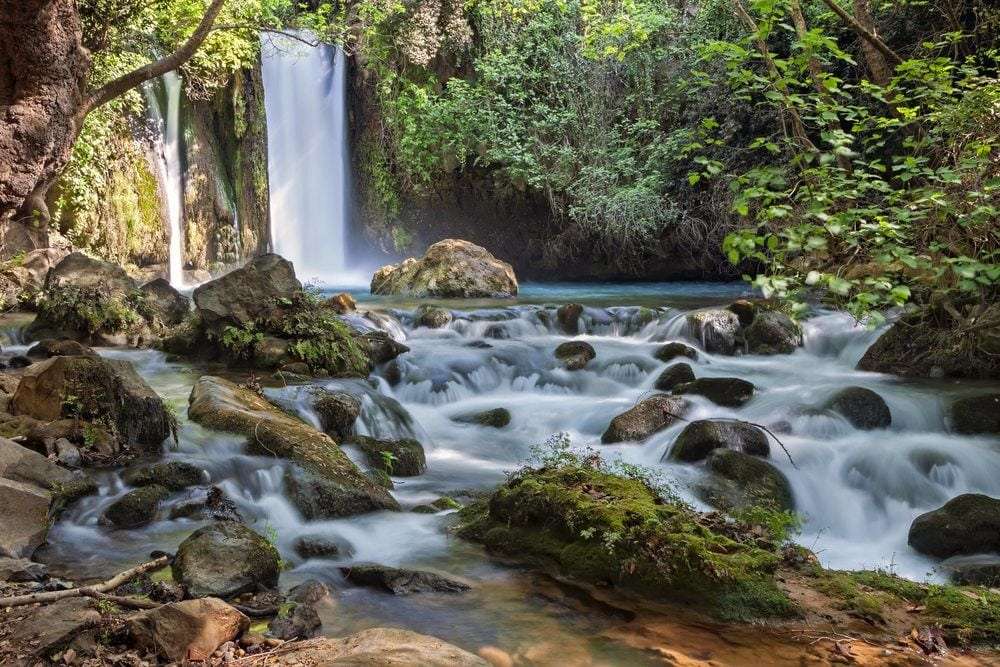 Banias vattenfall vid berget Hermon Pussel online