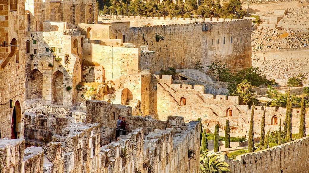 Стіни старого міста Єрусалима онлайн пазл