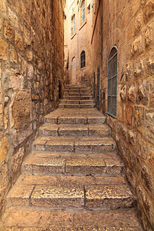 Gerusalemme vecchia strada nella città vecchia puzzle online