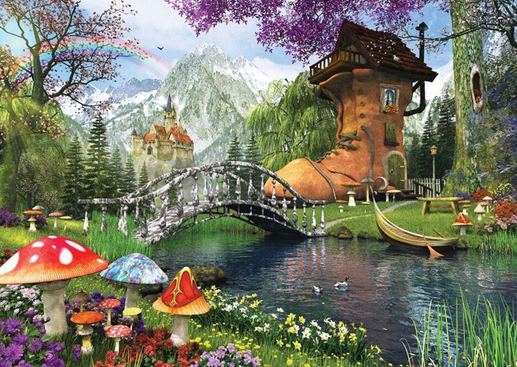 Haus im Fantasyland Puzzlespiel online