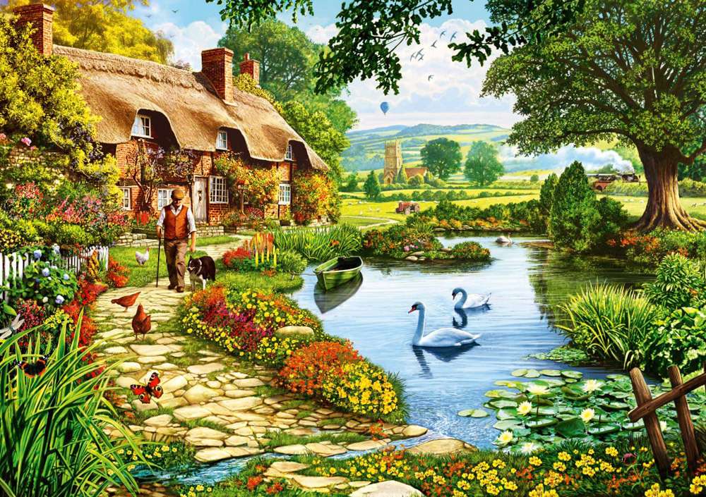 Haus am Fluss Puzzlespiel online