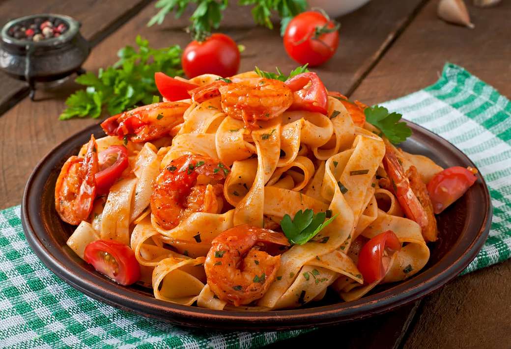 Italiensk mat pussel på nätet
