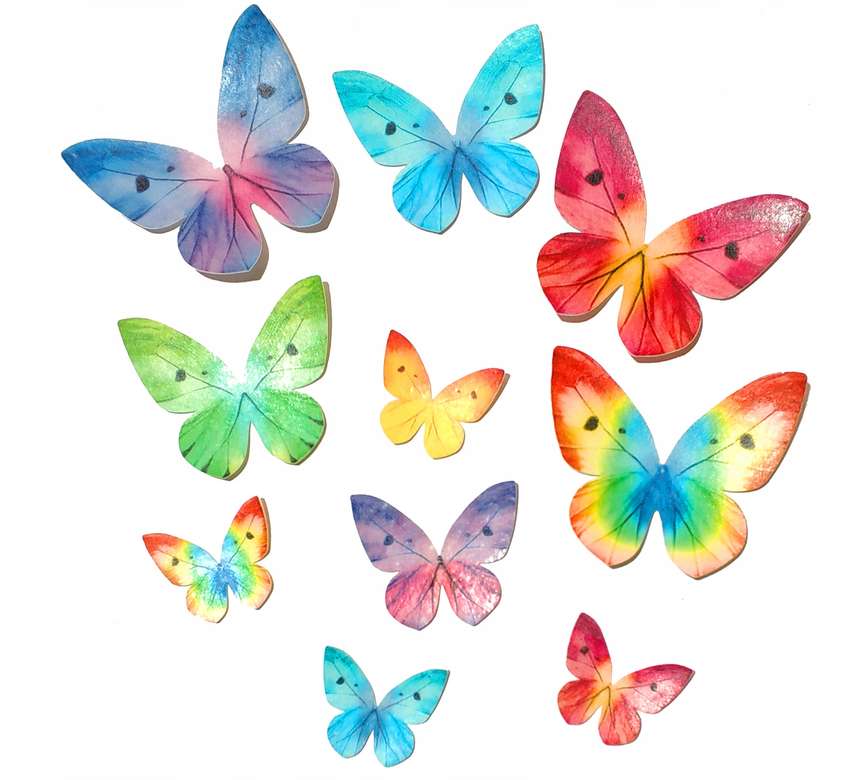 цветные бабочки онлайн-пазл