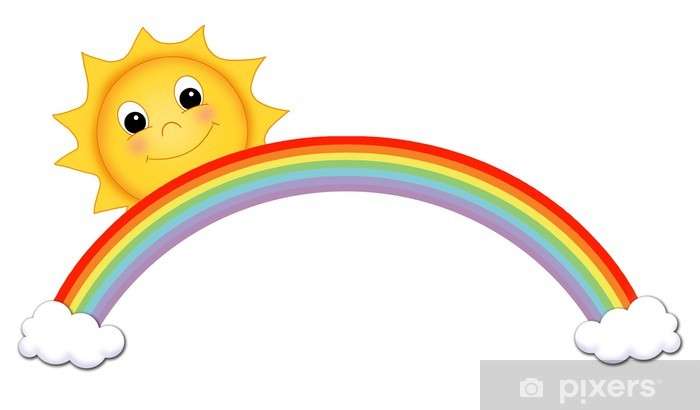 Sol och regnbåge pussel på nätet