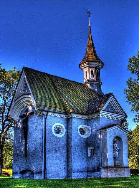 a kék templom, Herrenchiemsee, Németország kirakós online