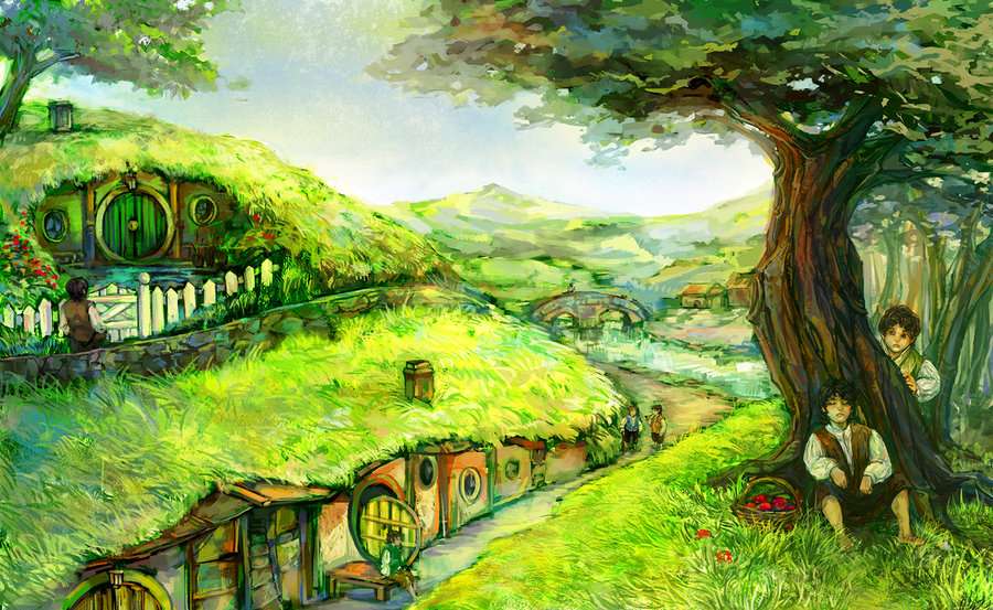 Hobbiton - Lordul inelelor jigsaw puzzle online