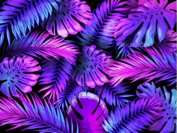Pflanzen Neon Dunkelheit Puzzlespiel online