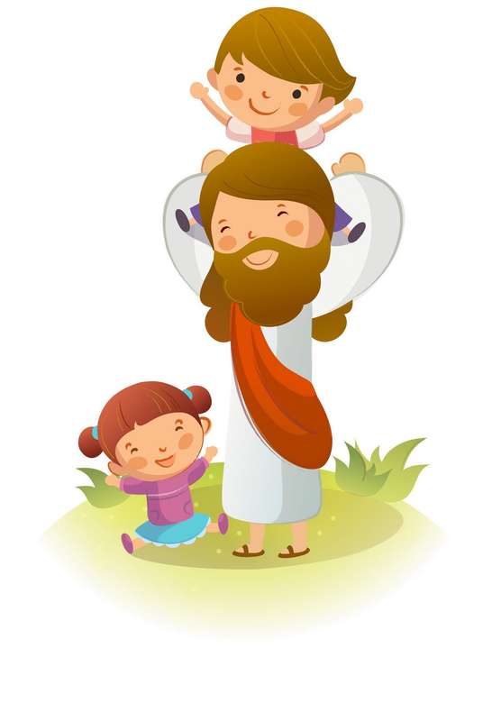 Jesus und die Kinder Puzzlespiel online