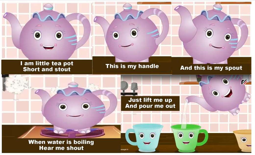 Tea Pot Rhyme Puzzle skládačky online