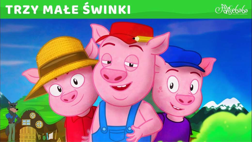 τρία μικρά γουρούνια online παζλ