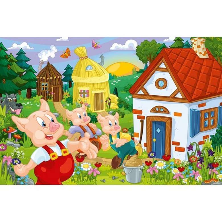 drei kleine Schweine Puzzlespiel online
