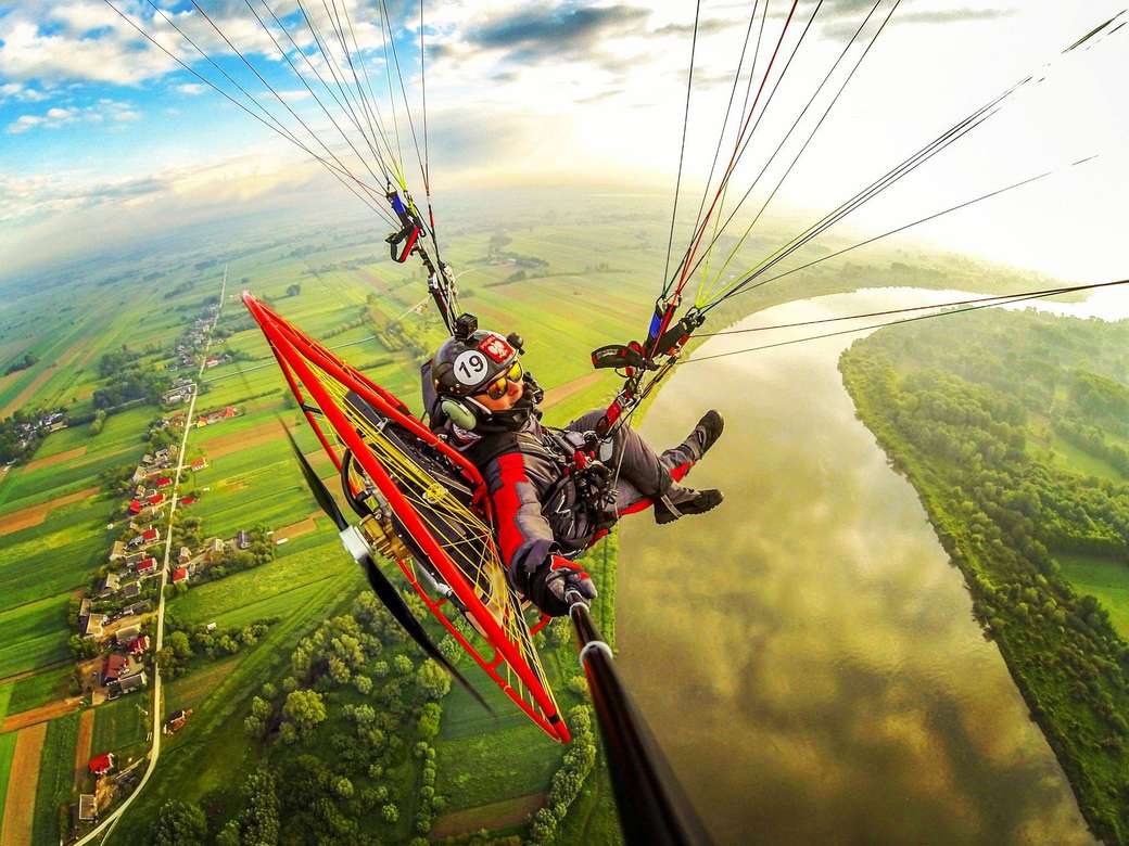 uitzicht vanaf de paraglider legpuzzel online