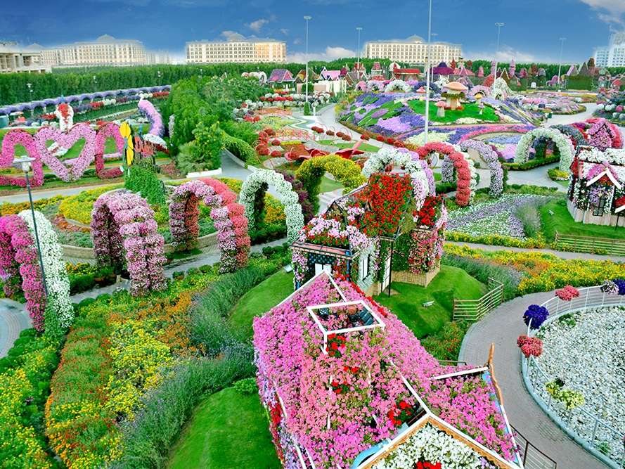 Dubaï en fleurs puzzle en ligne