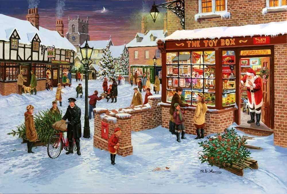 Prima di Natale nella piccola città puzzle online