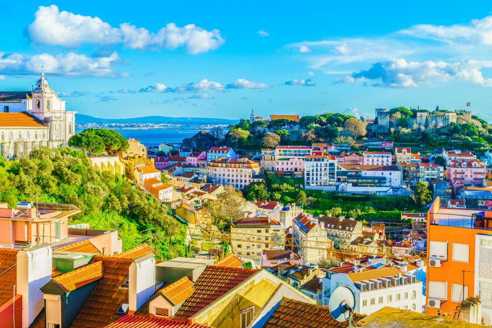 Panorama van de stad Lissabon online puzzel