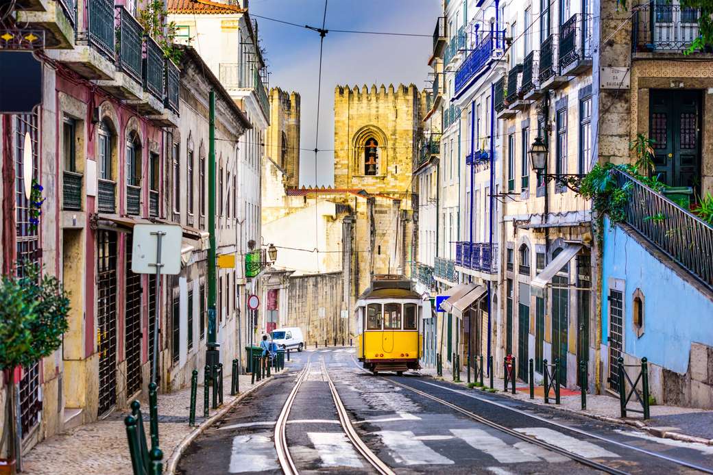Vagon feroviar Lisabona Portugalia puzzle online