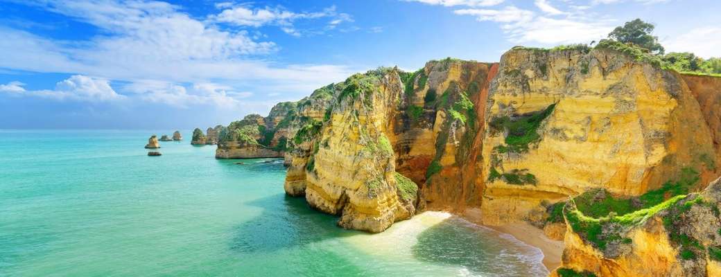 Пейзаж узбережжя Португалії Алгарве онлайн пазл