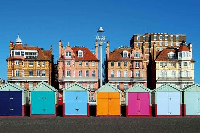 Capanne della spiaggia di Brighton GB puzzle online