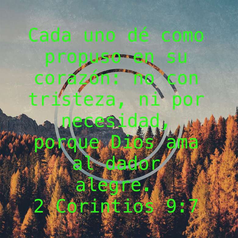 Memory Verse 2Cor 9: 7 jigsaw puzzle online